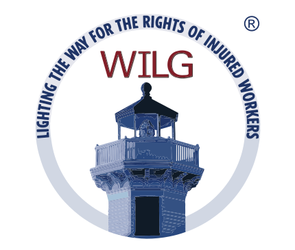 WILG lighthouse logo with “Lighting the Way for the Rights of Injured Workers” text