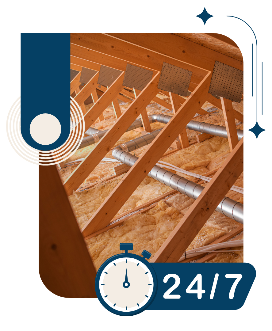 Baytown Spray Foam Service crew working on attic project