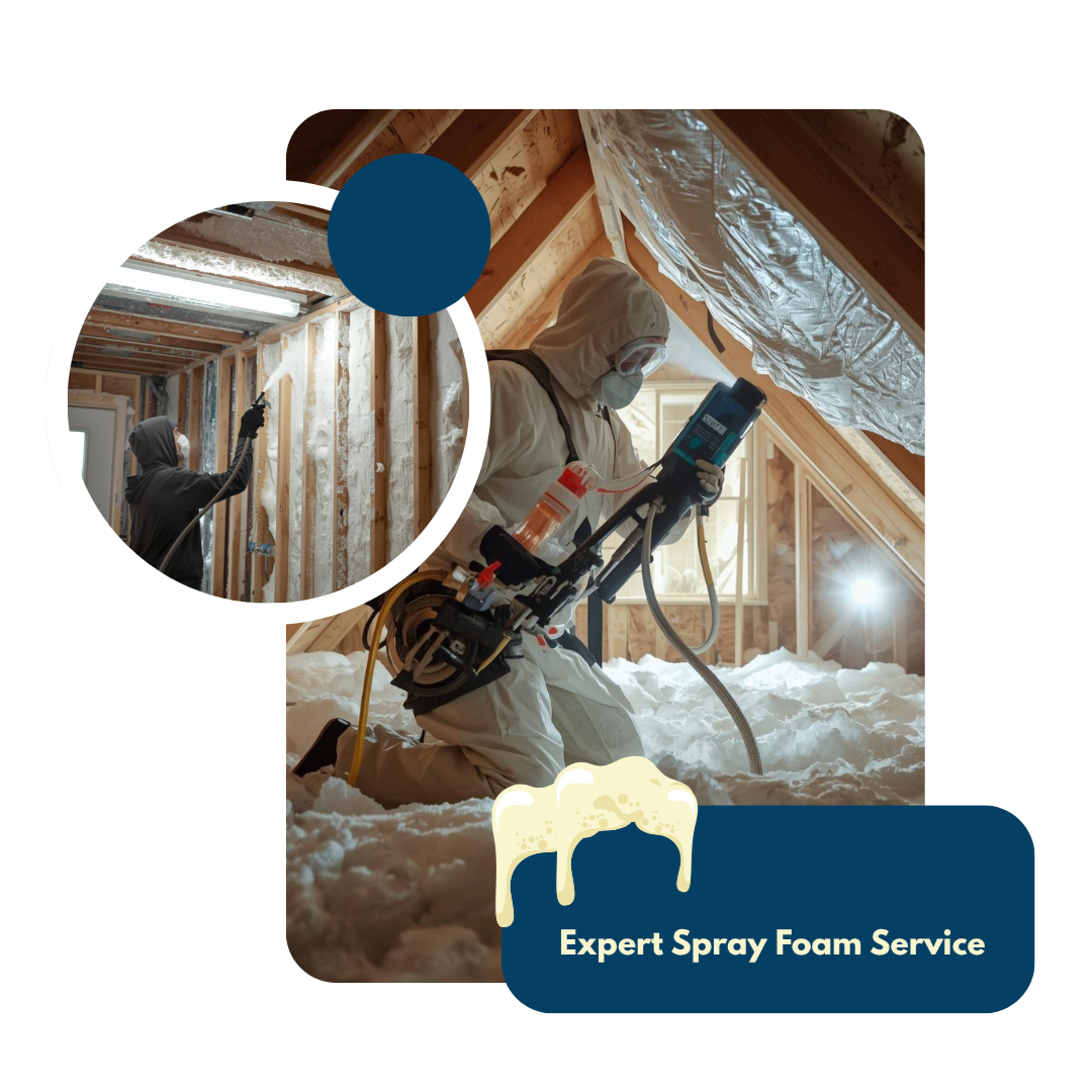 Baytown Spray Foam Service crew working on residential attic project