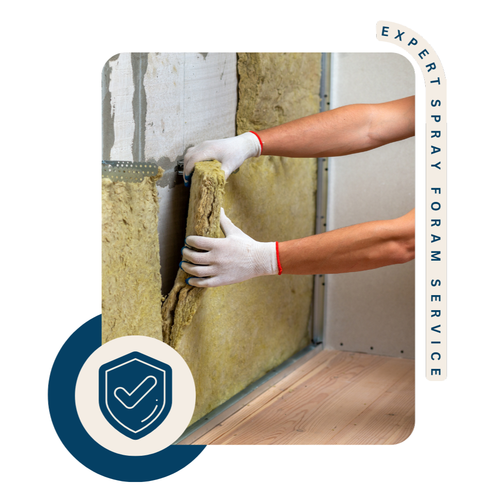 Foam insulation sealing roof underside in steel structure building