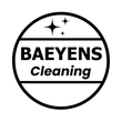 Het is een logo voor een schoonmaakbedrijf genaamd baeyens cleaning.