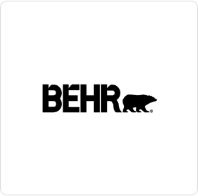 A behr logo with a bear on a white background.