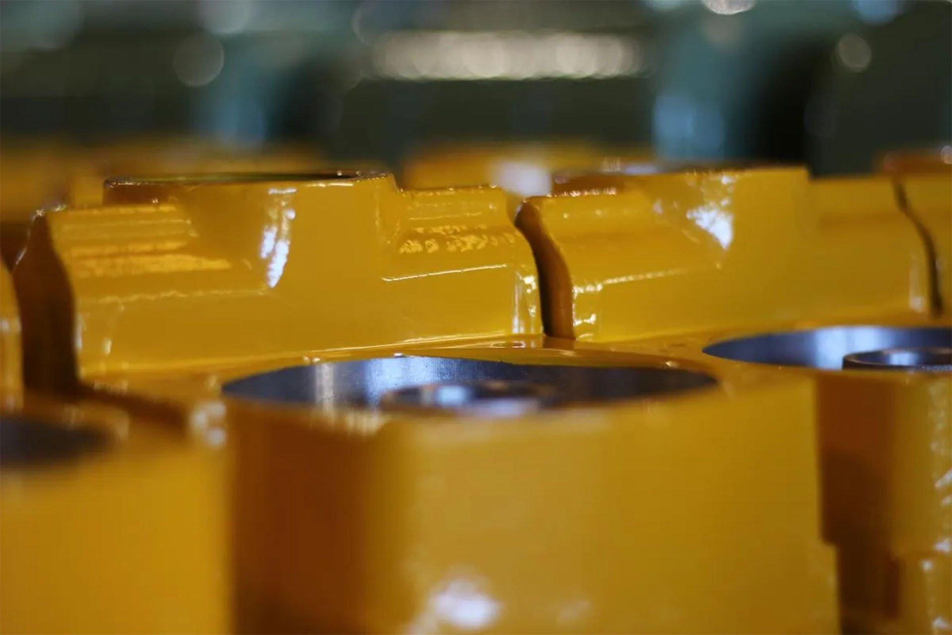 Yellow Powder Coated Components