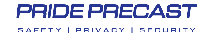 A logo for pride precast safety privacy security