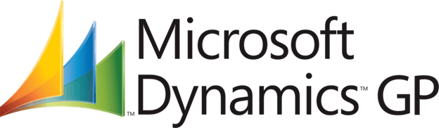 A logo for microsoft dynamics gp with a colorful sail