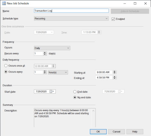 GP Transaction Log backup