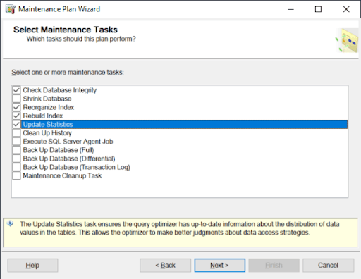 GP select maintenance tasks