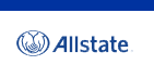 Allstate logo with two hands cupping a stylized house inside a blue circle; text
