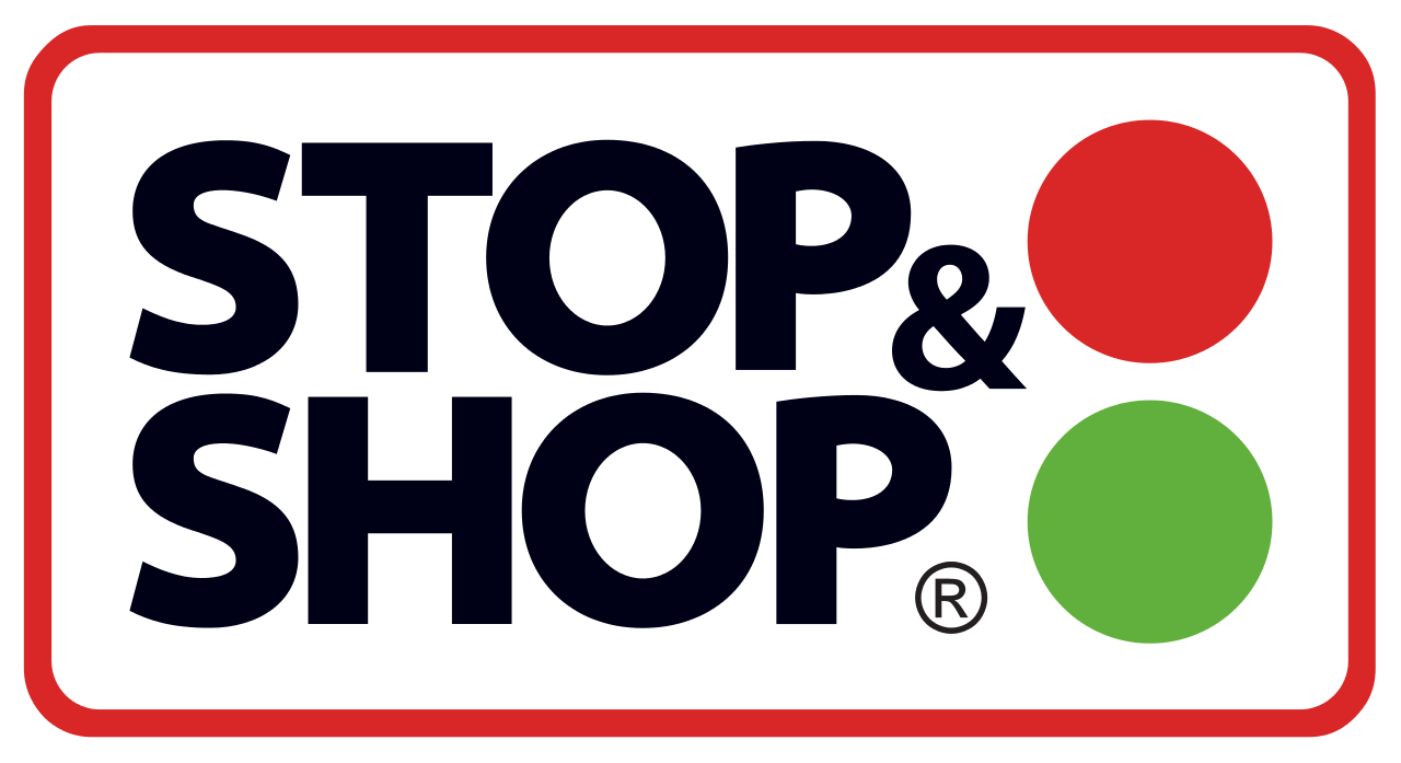 A stop and shop logo with a red and green circle. - dons demolition