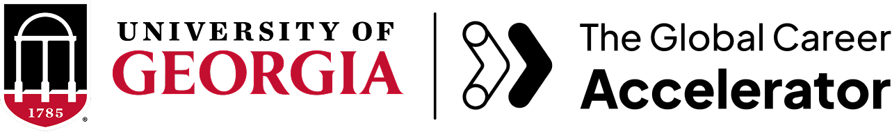 UGA and The Global Career Accelerator logos