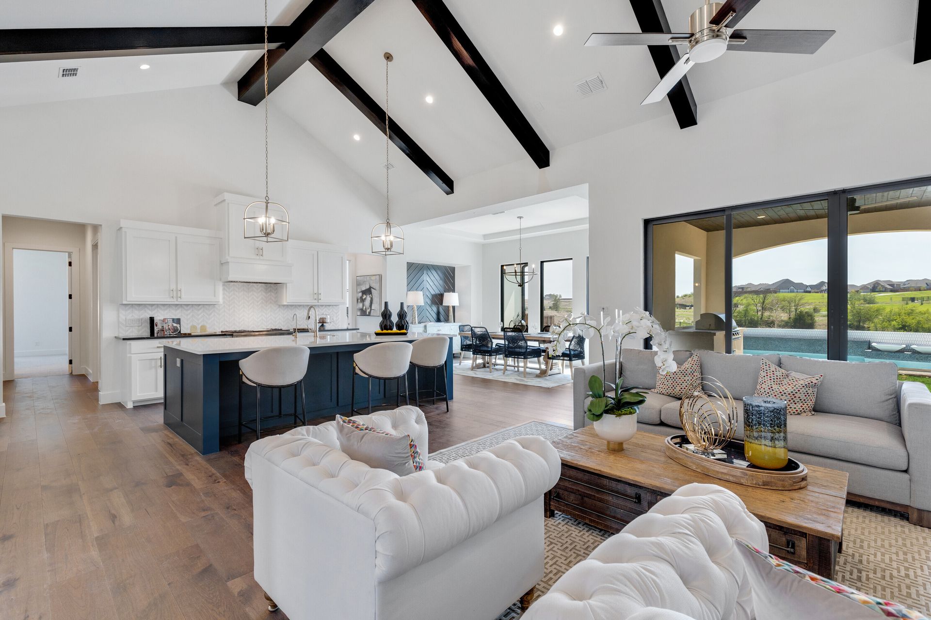 A modern open-plan living space in The Vines at Watercress.