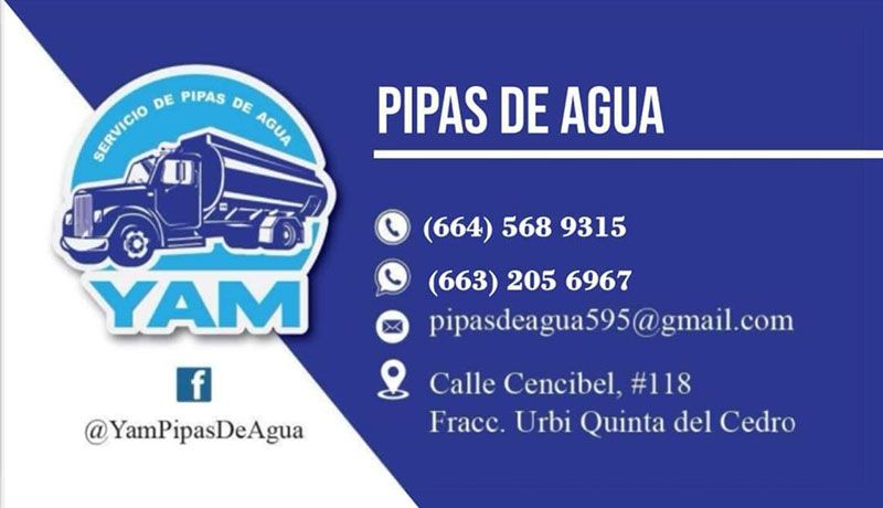 PIPAS DE AGUA YAM