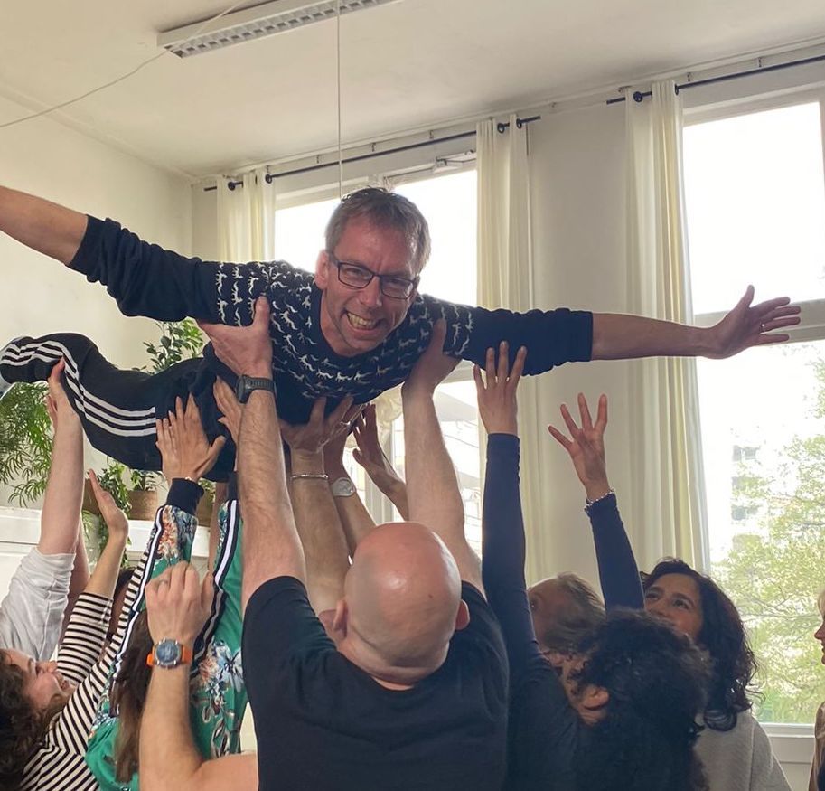 Ik tijdens de ademhalingsopleiding.