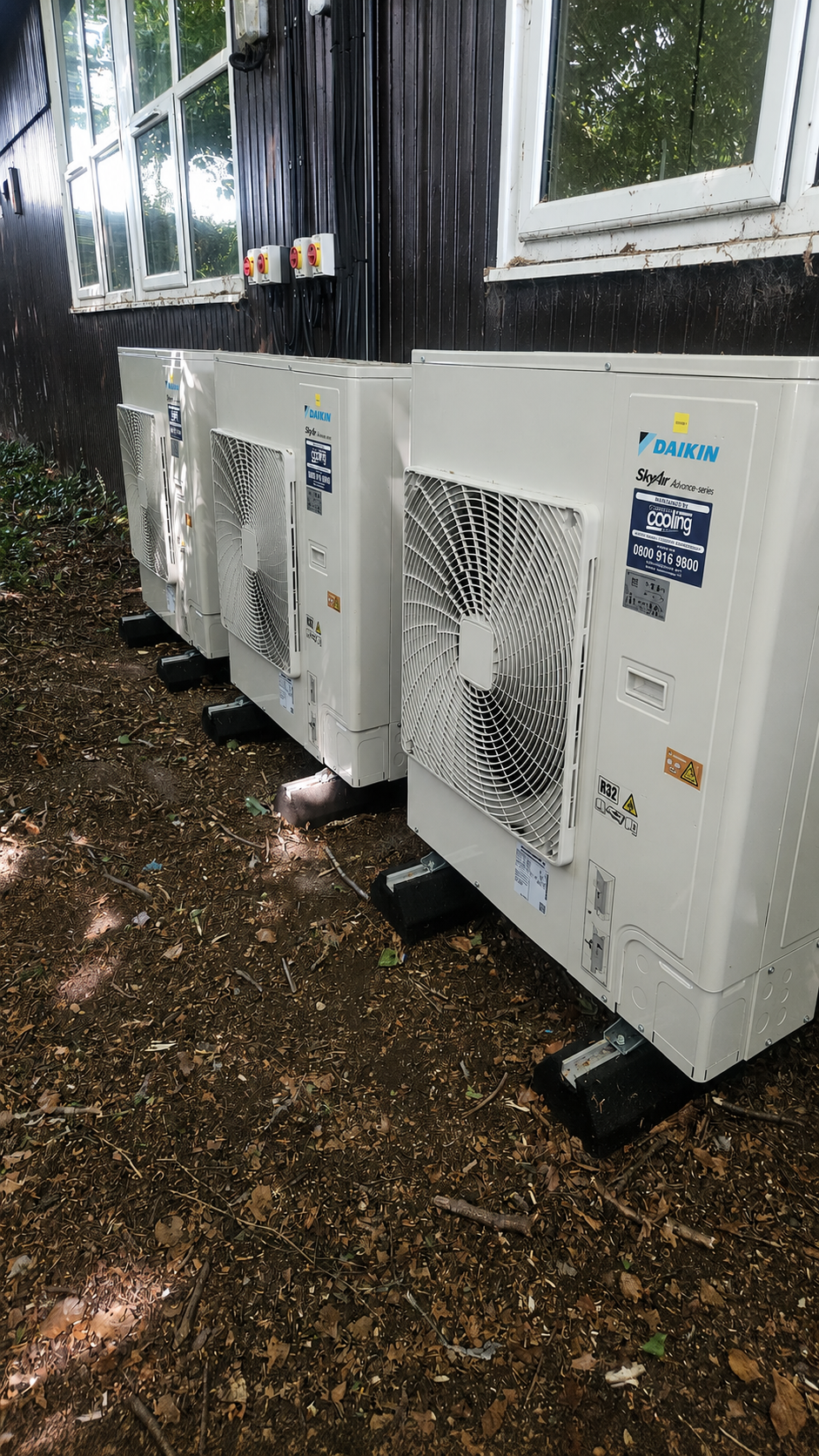 Commercial HVAC system fitted around an existing building layout