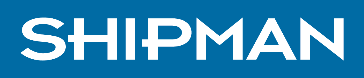 Shipman & Goodwin LLP logo in white text on a blue background