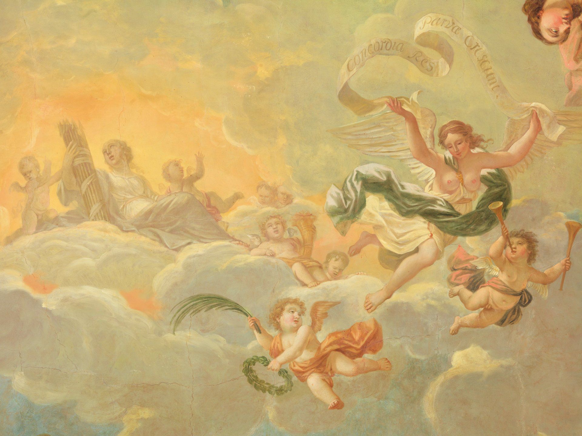 Dick Holthuis fotograaf van Document voor een Monument. Plafond in de Trêveszaal in het ministerie van Algemene Zaken. 2021.