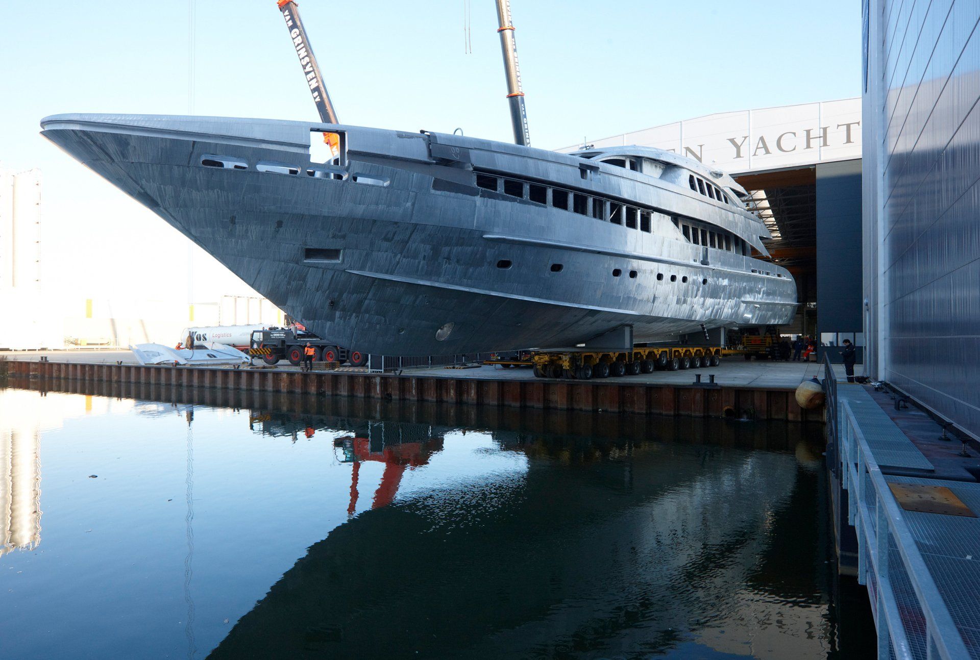 Heesen Yacht 15944 ready after going hull and superstructure.©Dick Holthuis International Yacht Photographer