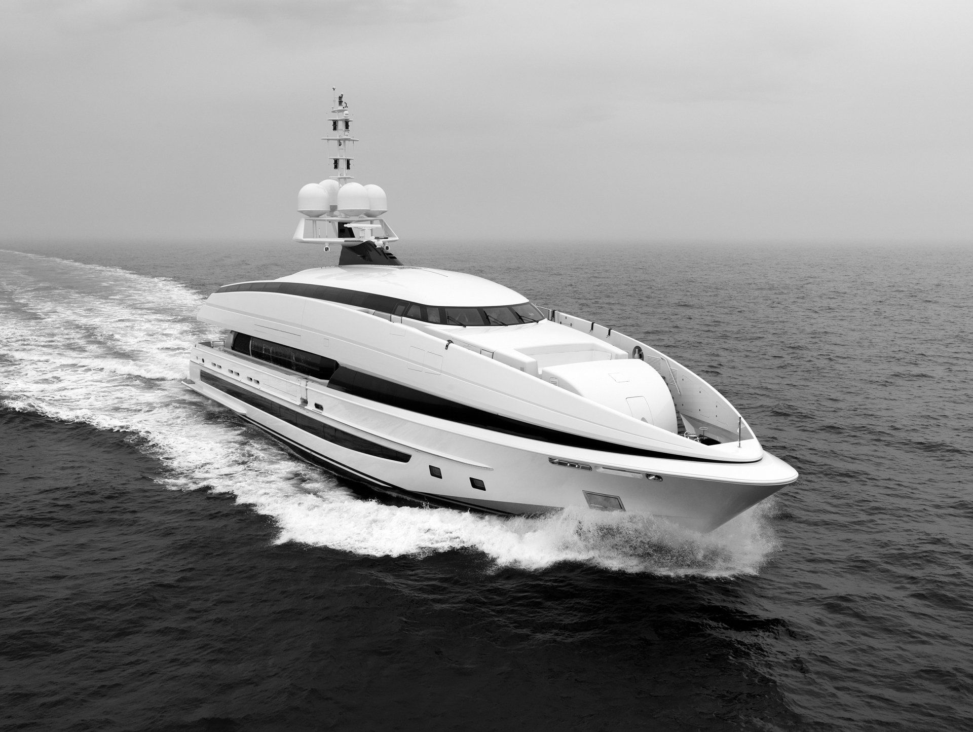 Heesen Yacht 16250 during the sea trials.  ©Dick Holthuis International Yacht Photographer