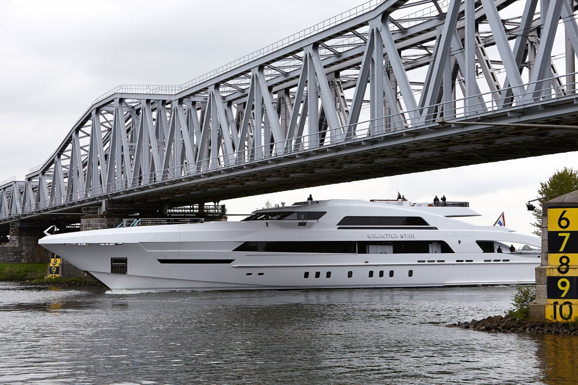 Heesen Yacht 16465 on her way to the sea trials.  ©Dick Holthuis International Yacht Photographer