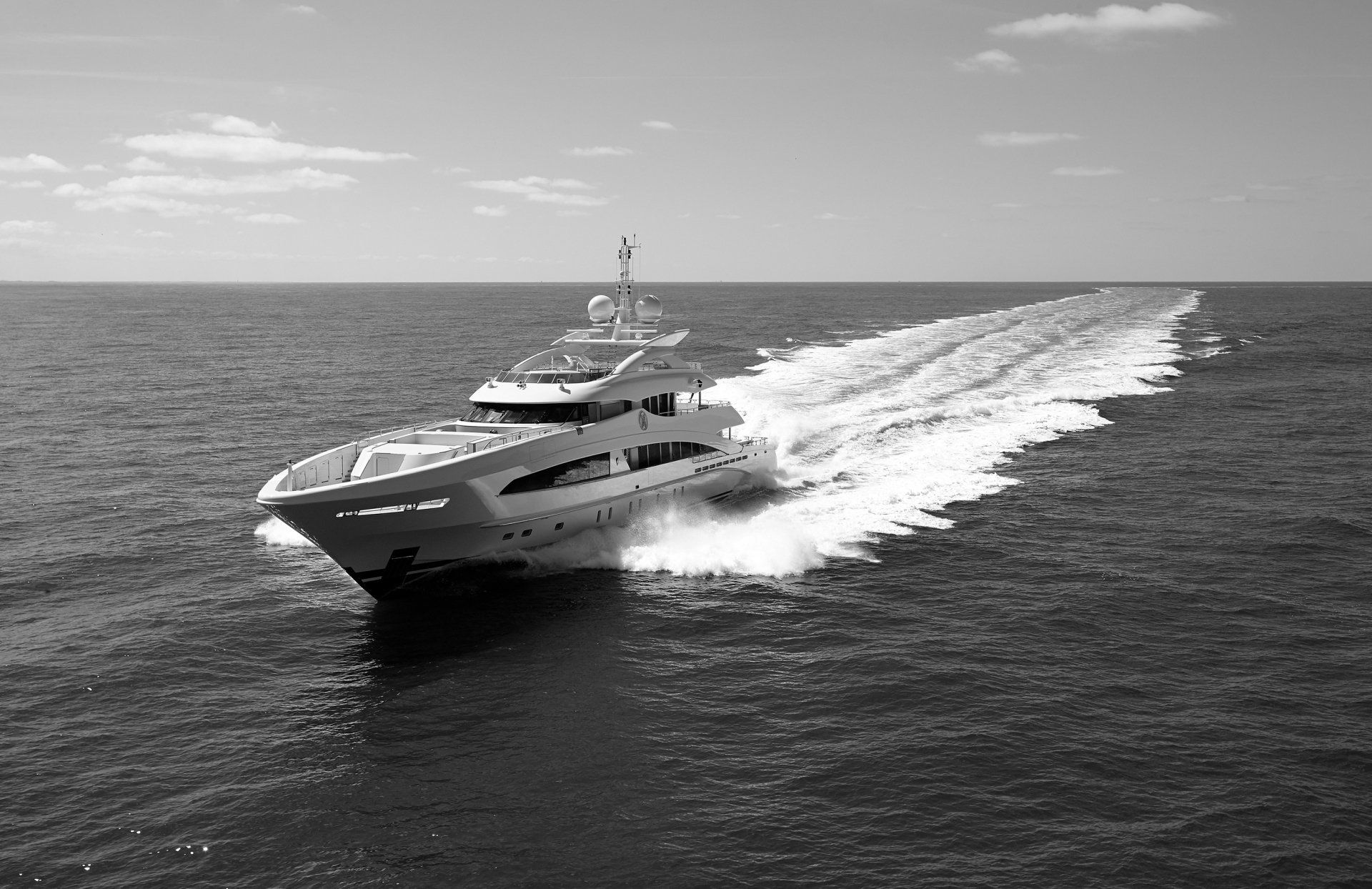 Heesen Yacht 16650 during the sea trials.  ©Dick Holthuis International Yacht Photographer