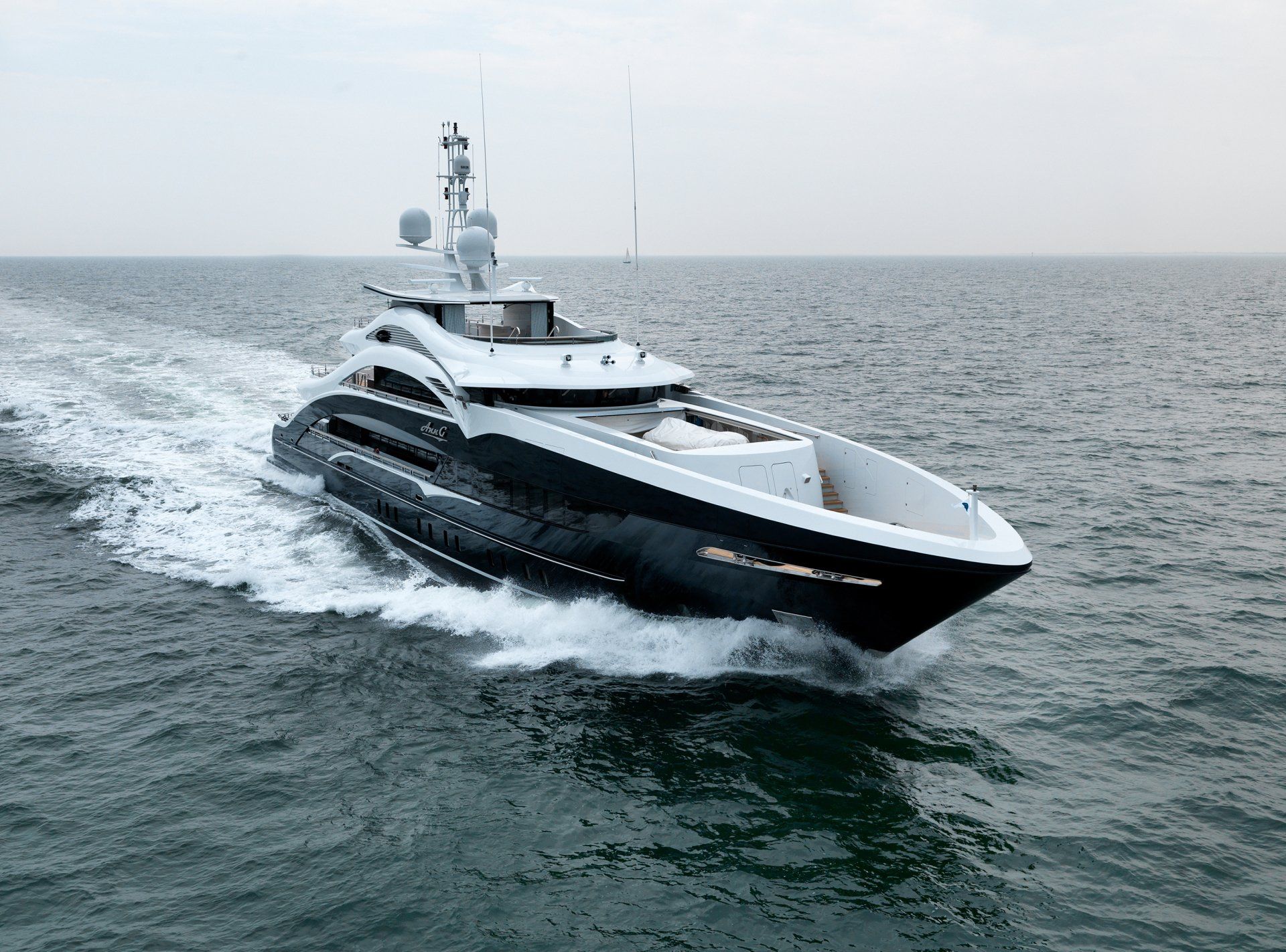 Heesen Yacht 17350 during the sea trials.  ©Dick Holthuis International Yacht Photographer