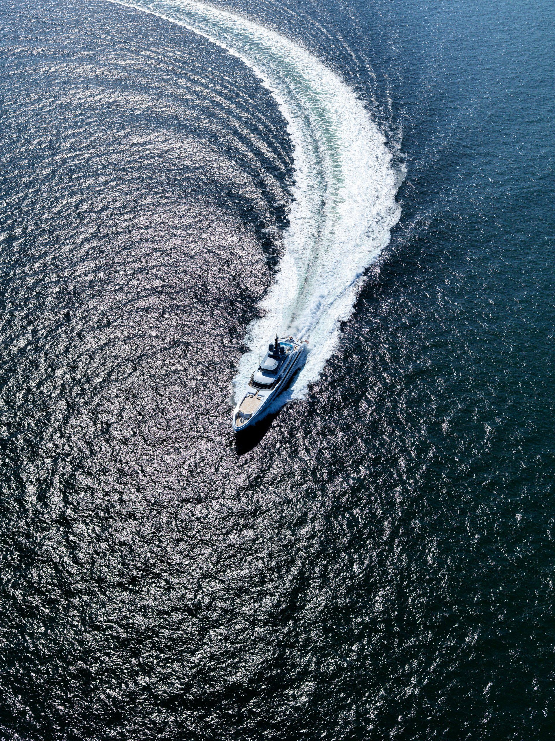 Heesen Yacht 17470 during the sea trials.  ©Dick Holthuis International Yacht Photographer