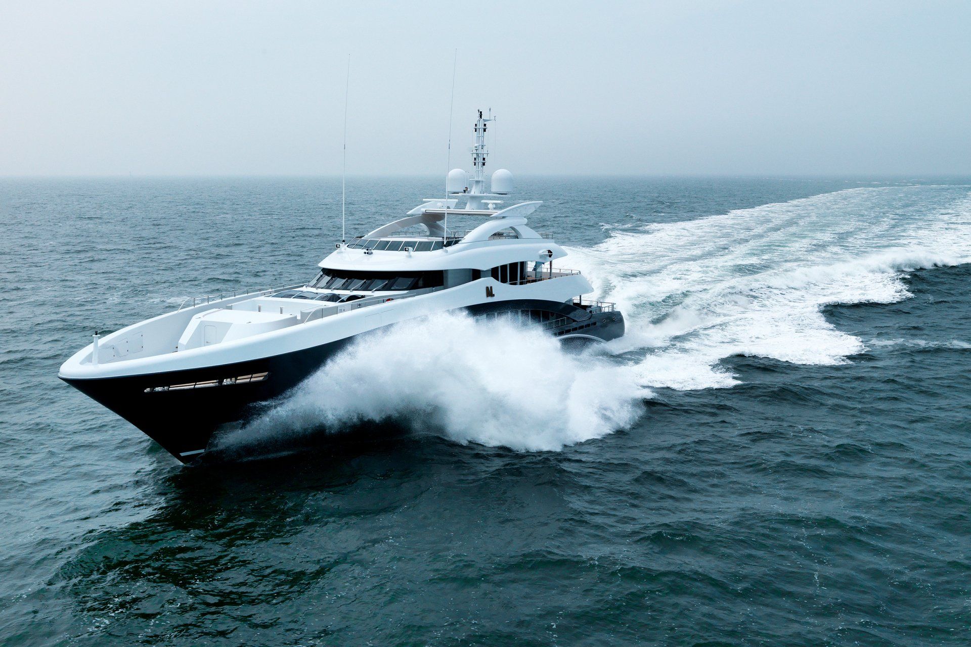 Heesen Yacht 17650 during the sea trials.  ©Dick Holthuis International Yacht Photographer