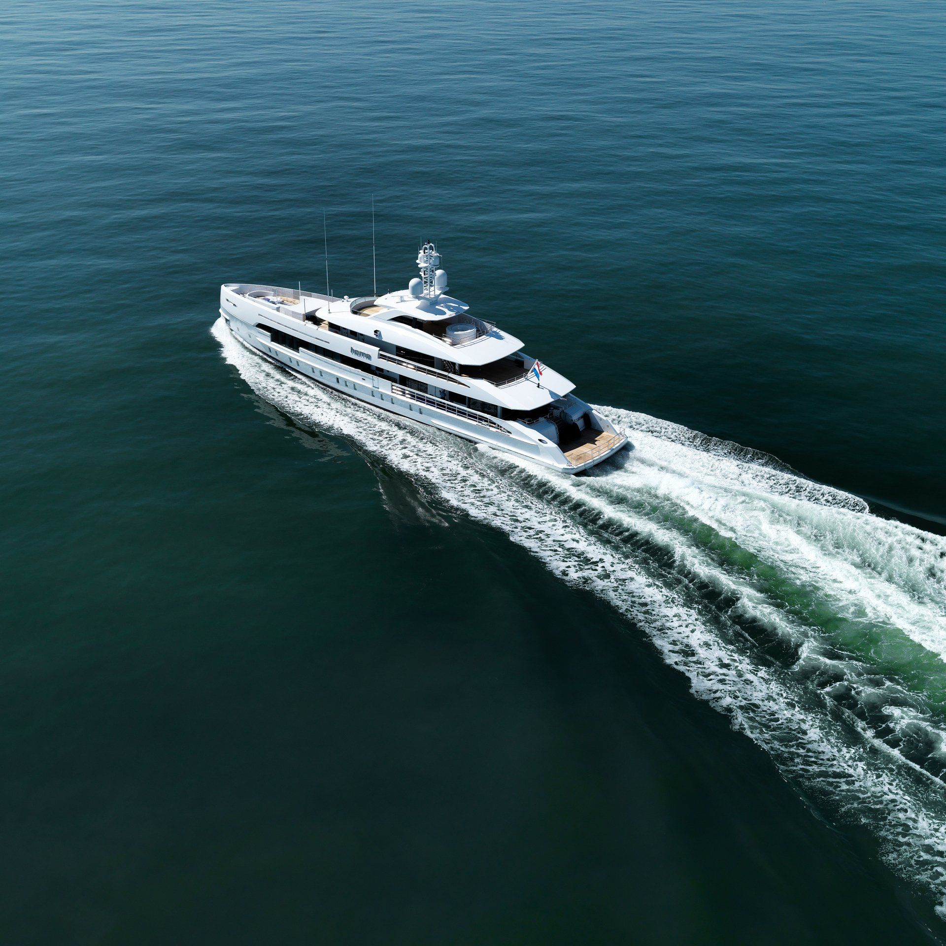 Heesen Yacht 17850 during the sea trials.  ©Dick Holthuis International Yacht Photographer