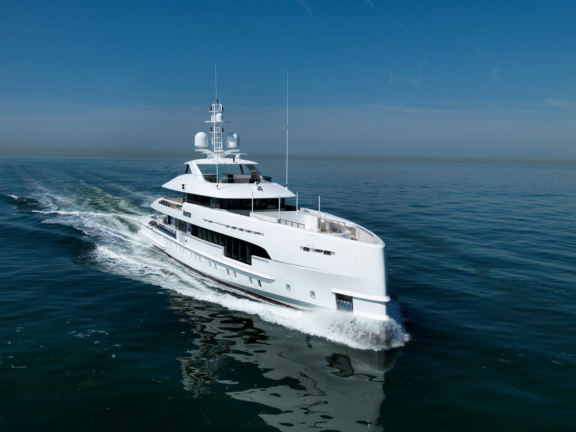 Heesen Yacht 17850 during the sea trials.  ©Dick Holthuis International Yacht Photographer