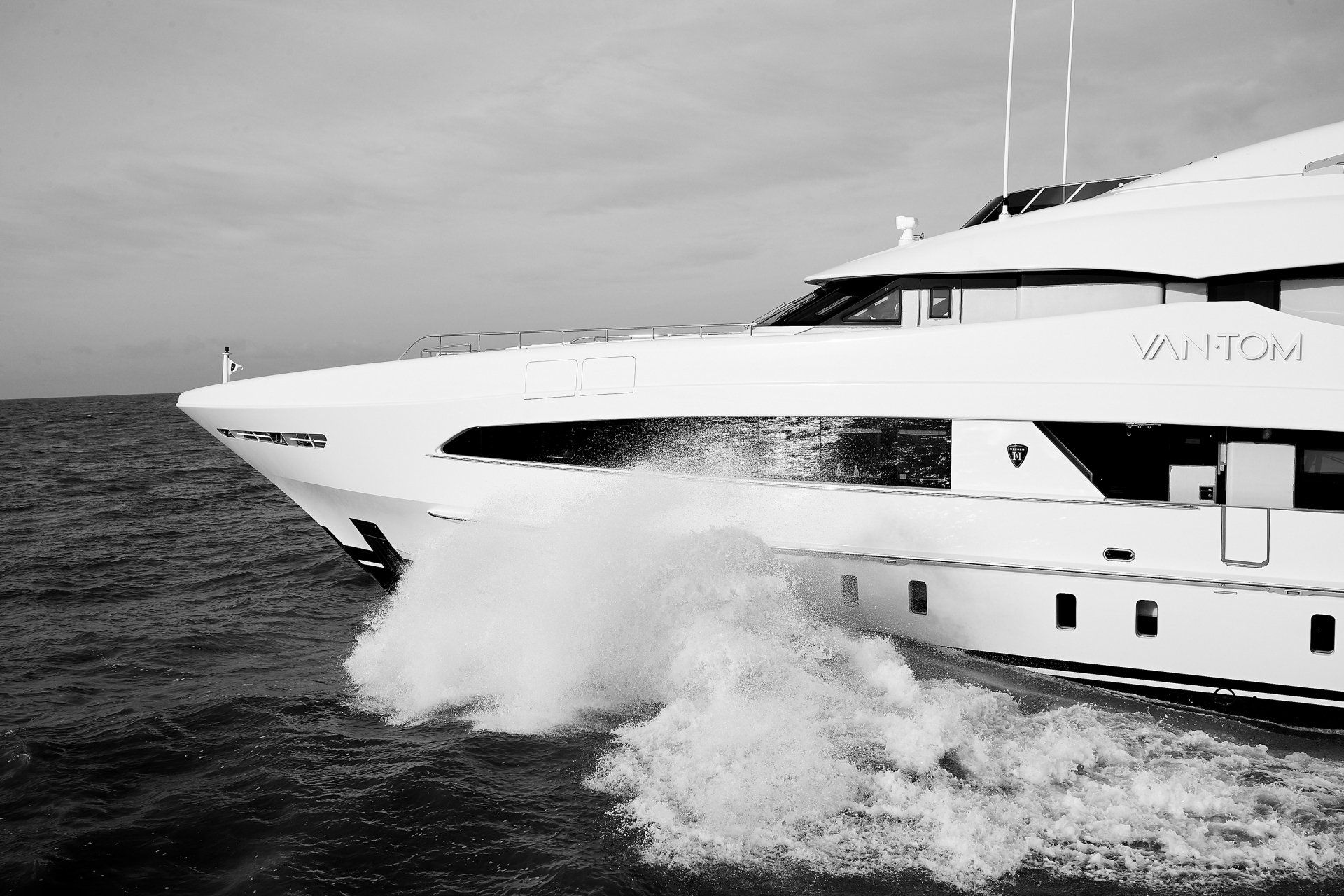 Heesen Yacht 18050 during the sea trials.  ©Dick Holthuis International Yacht Photographer