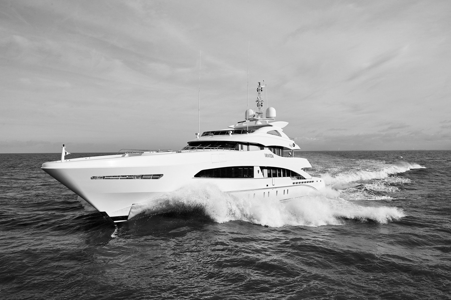 Heesen Yacht 18050 during the sea trials.  ©Dick Holthuis International Yacht Photographer