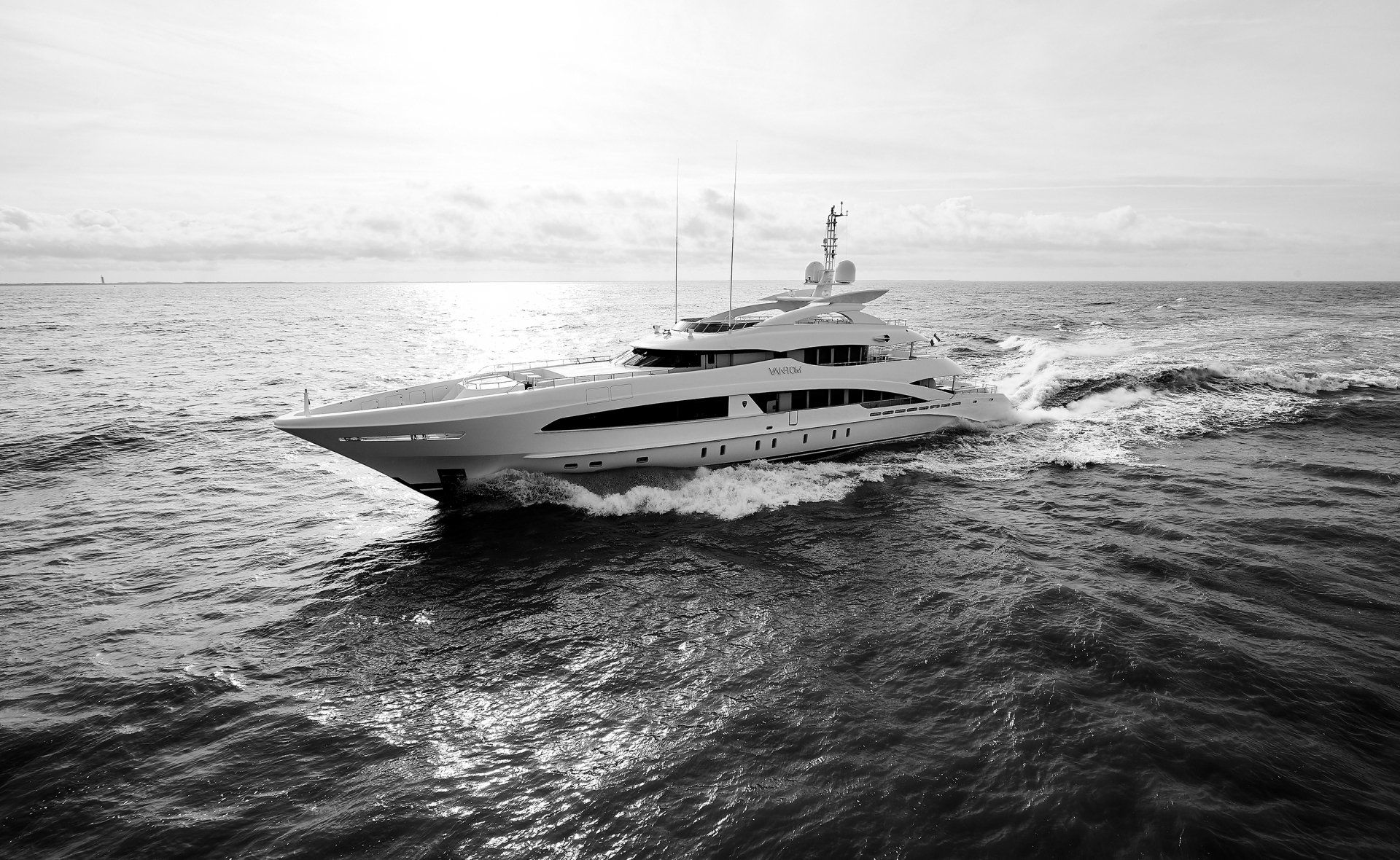 Heesen Yacht 18050 during the sea trials.  ©Dick Holthuis International Yacht Photographer