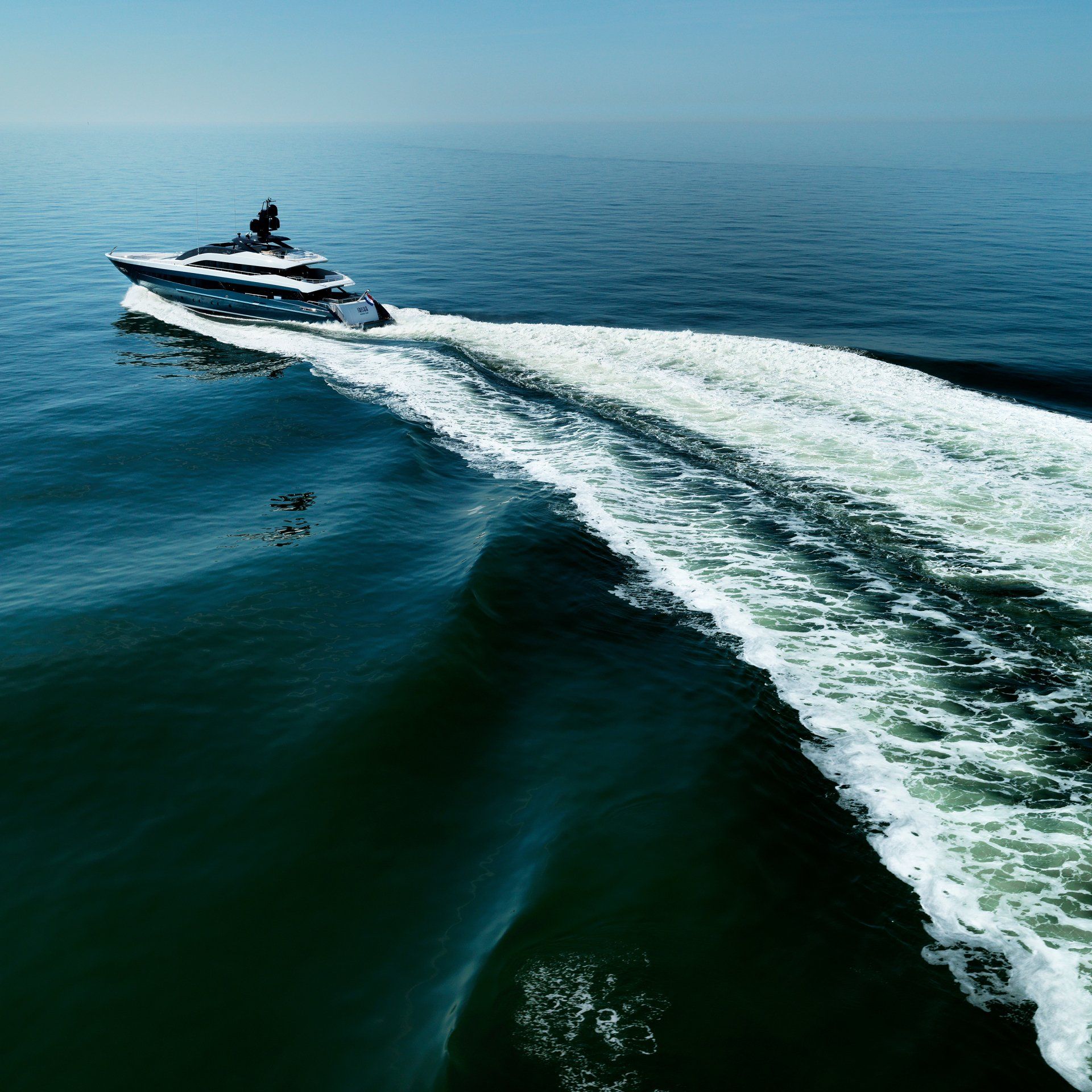 Heesen Yacht 18151 during the sea trials.  ©Dick Holthuis International Yacht Photographer