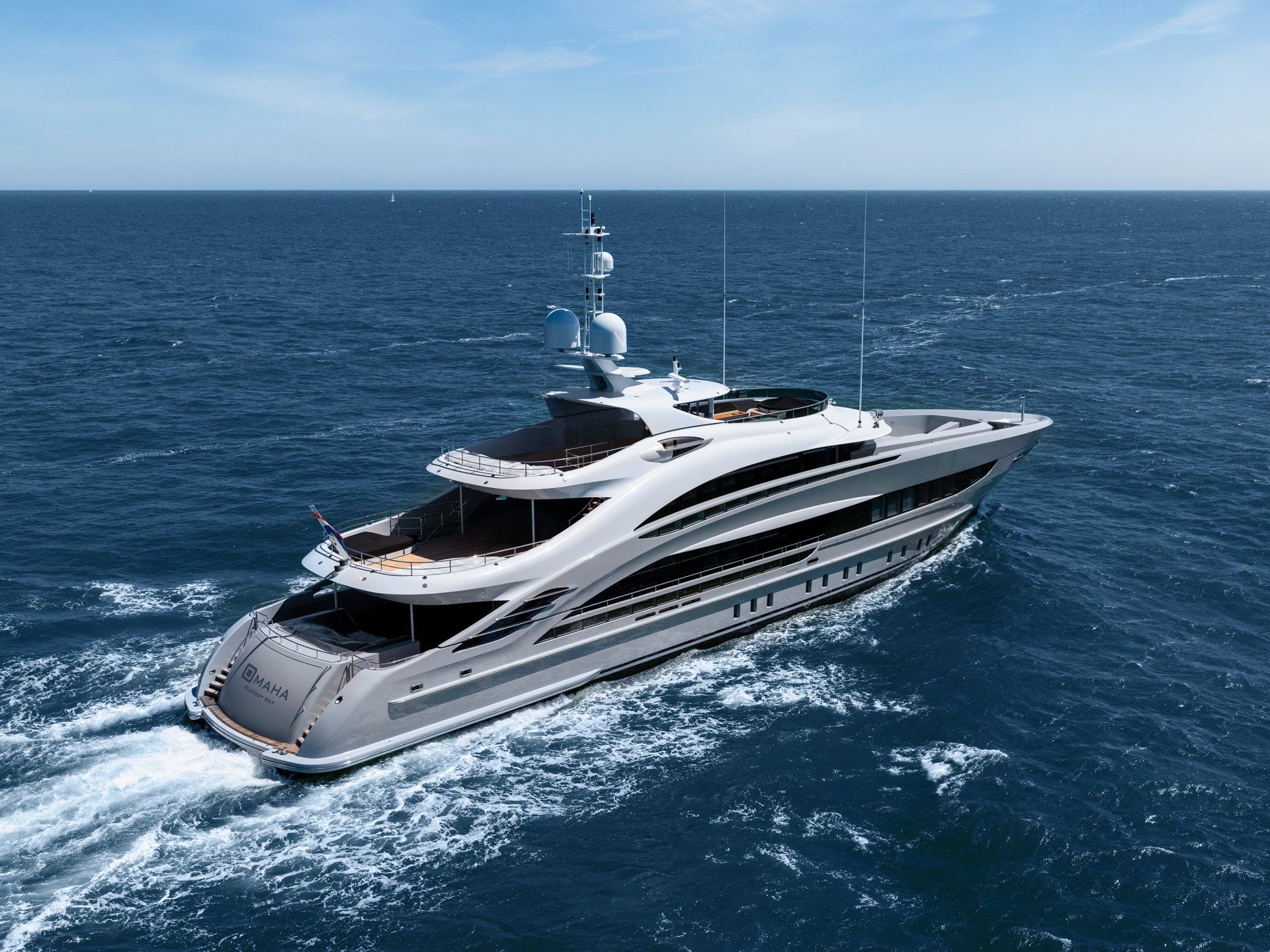 Heesen Yacht 18350 during the sea trials.  ©Dick Holthuis International Yacht Photographer