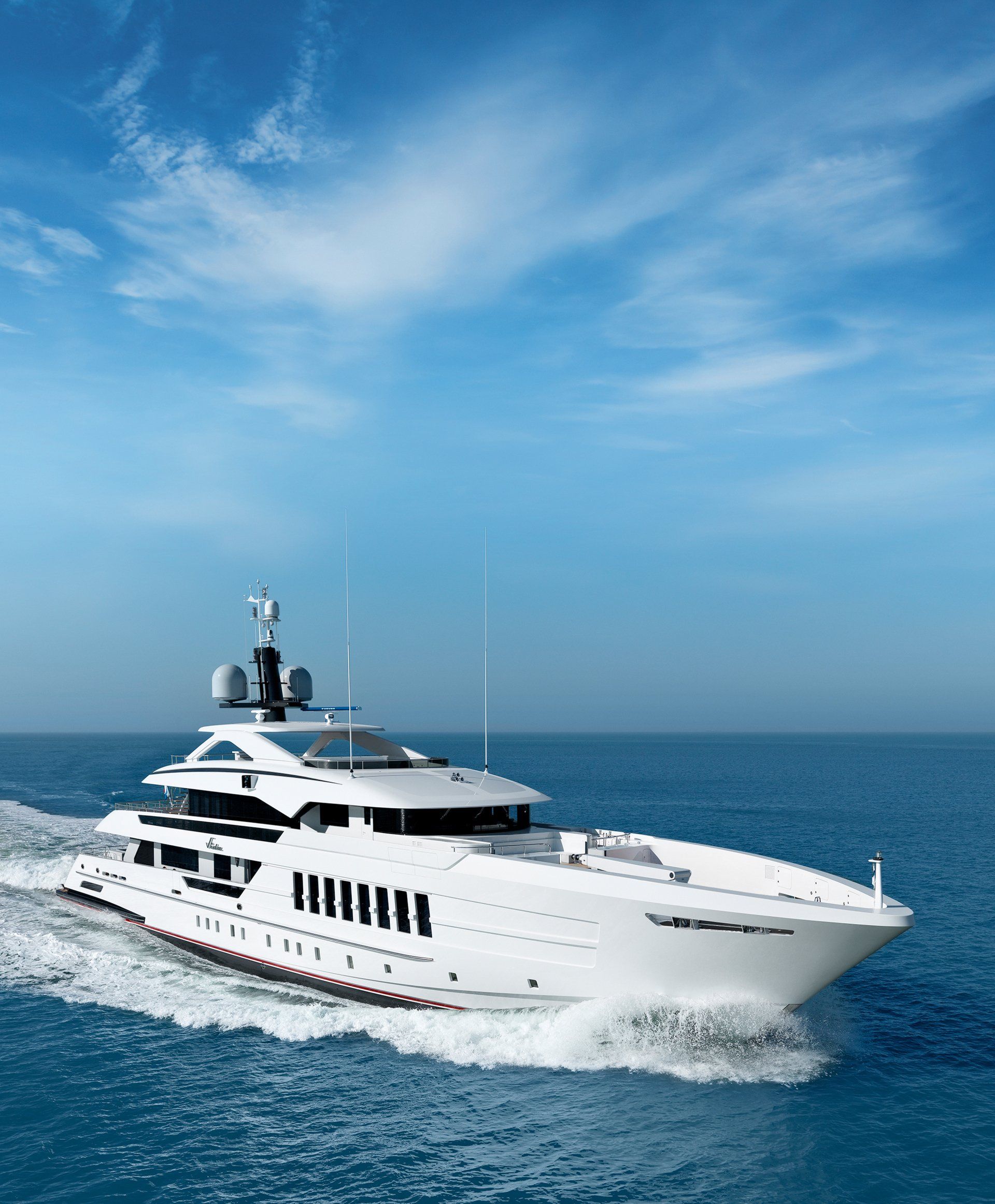 Heesen Yacht 18455 during the sea trials.  ©Dick Holthuis International Yacht Photographer