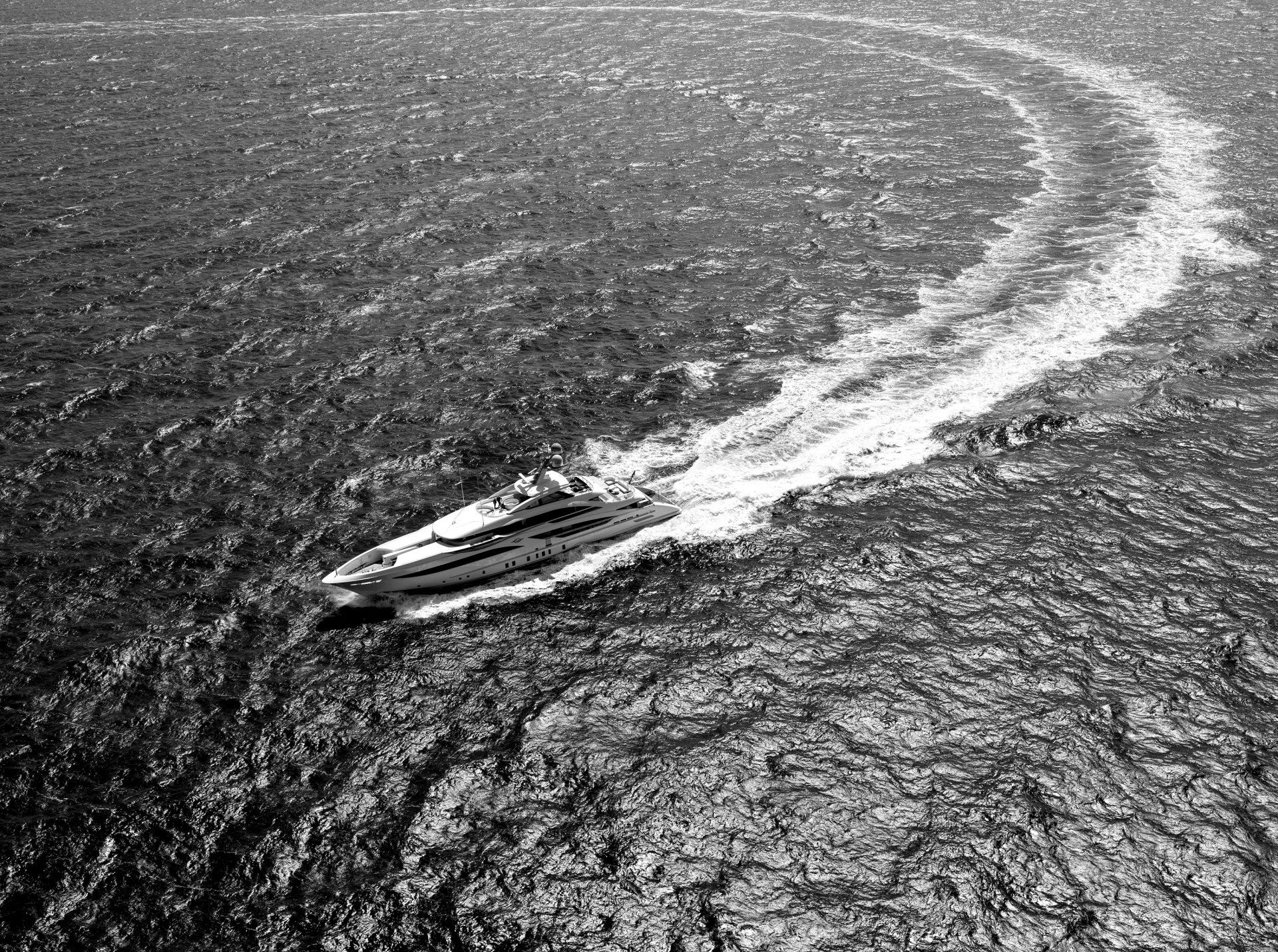 Heesen Yacht 18556 during the sea trials.  ©Dick Holthuis International Yacht Photographer