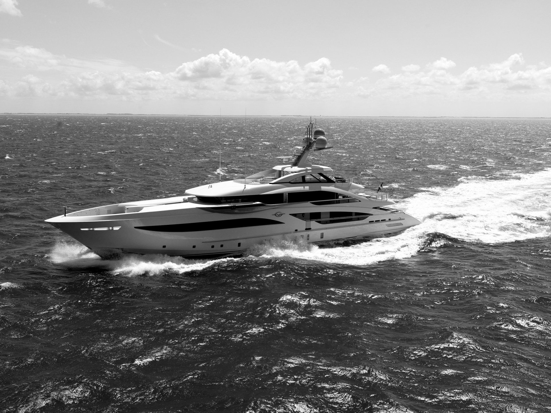 Heesen Yacht 18556 During the sea trials.  ©Dick Holthuis International Yacht Photographer