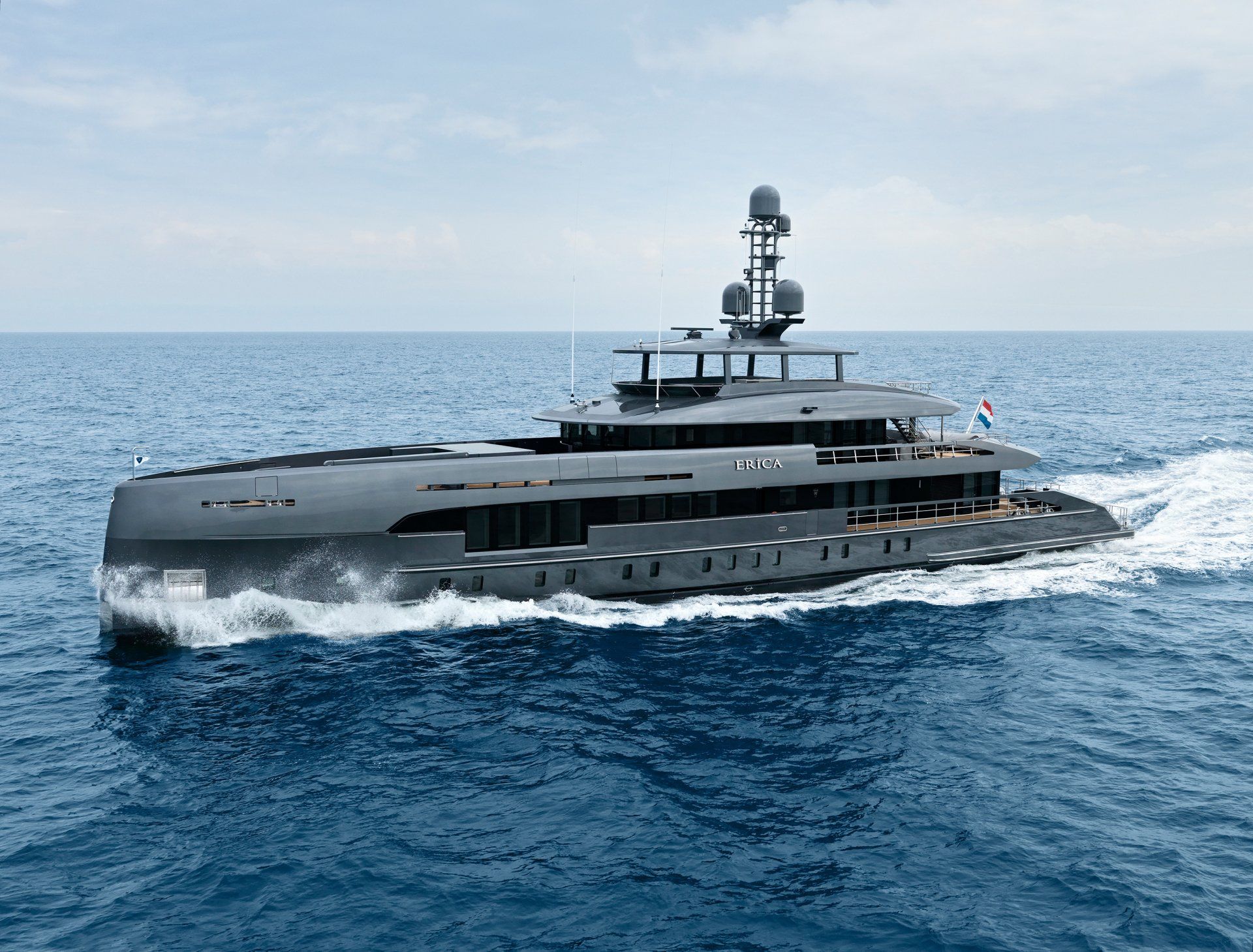 Heesen Yacht 18650 during the sea trials.  ©Dick Holthuis International Yacht Photographer