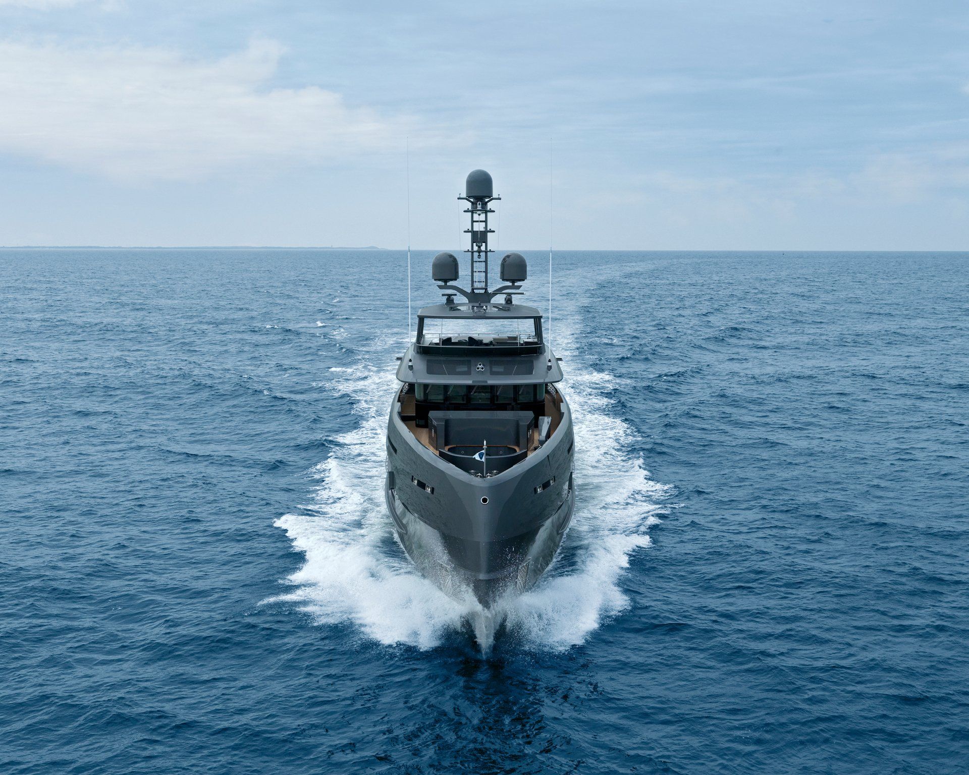 Heesen Yacht 18650 during the sea trials.  ©Dick Holthuis International Yacht Photographer