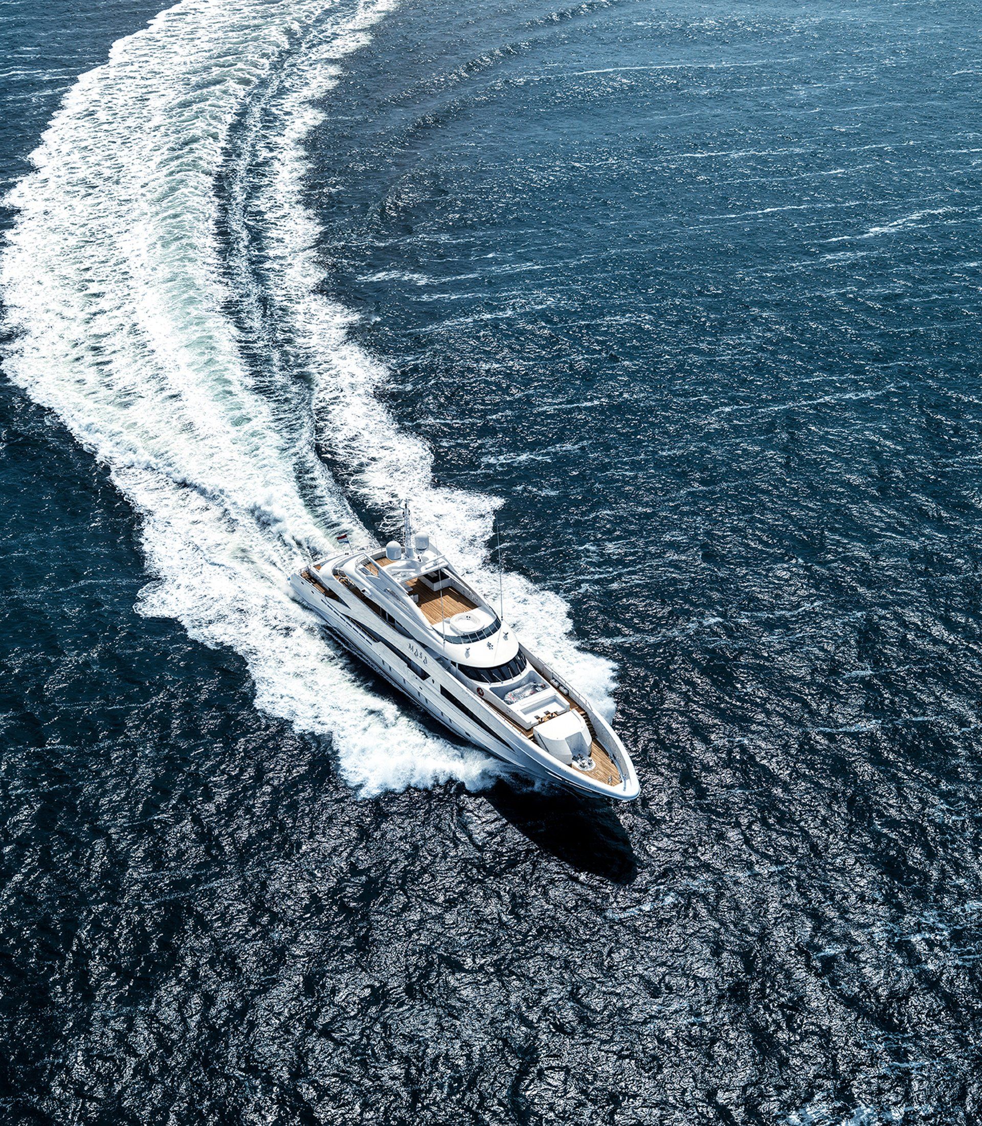 Heesen Yacht 18750 during the sea trials.  ©Dick Holthuis International Yacht Photographer
