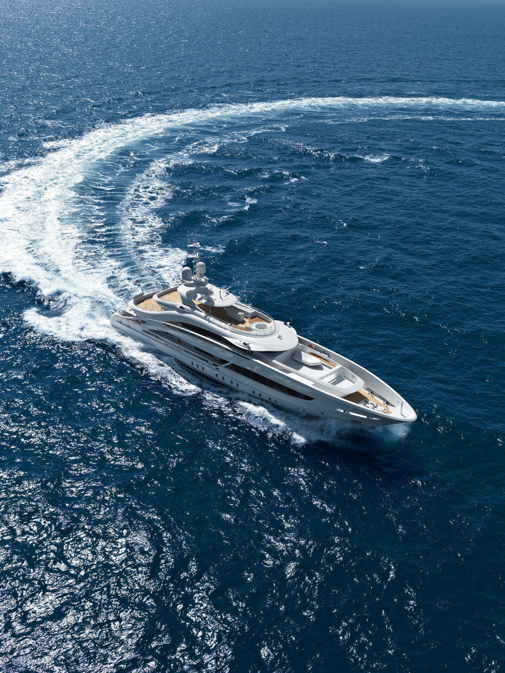 Heesen Yacht 18850 during the sea trials.  ©Dick Holthuis International Yacht Photographer