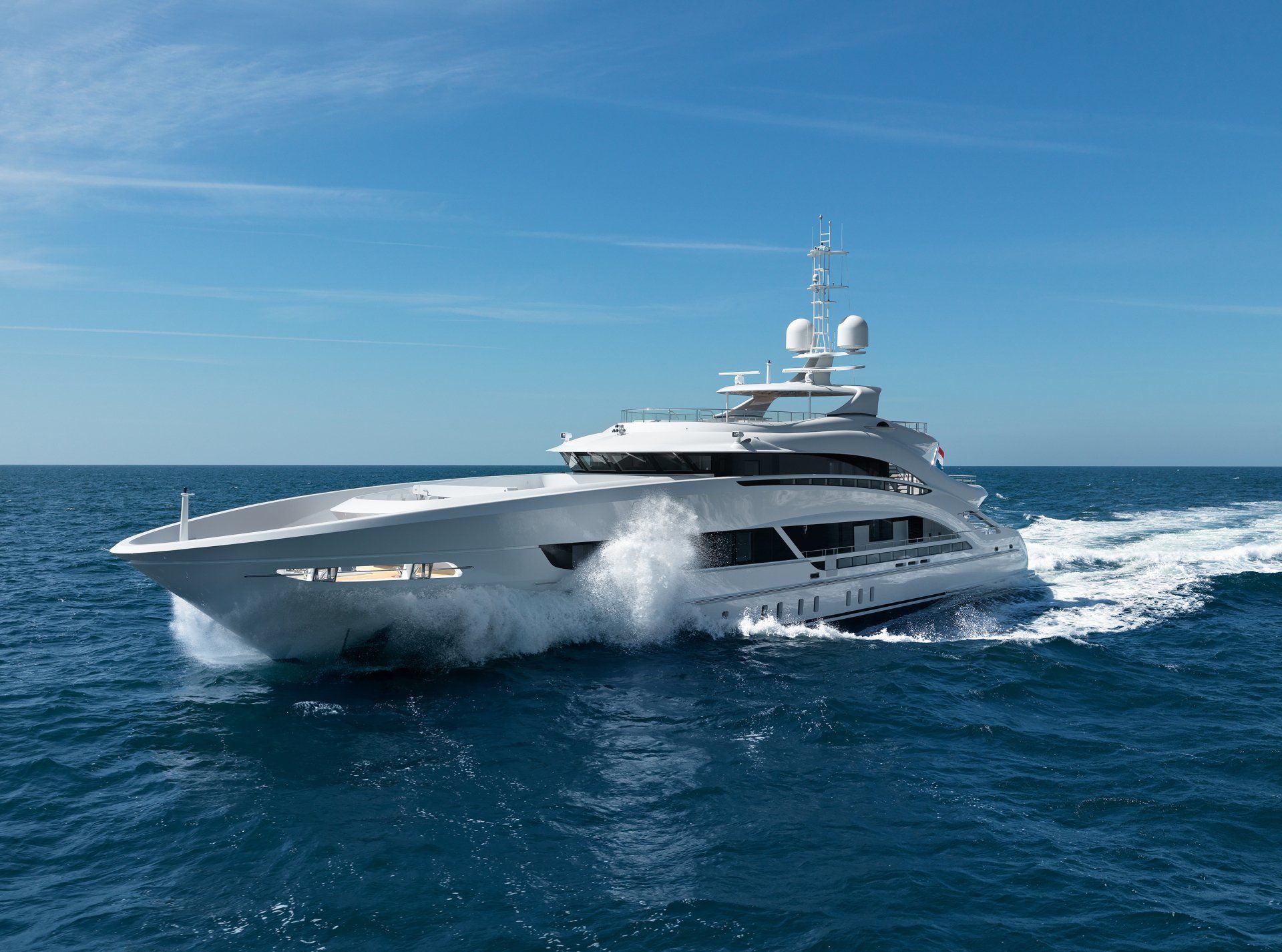 Heesen Yacht 18850 during the sea trials.  ©Dick Holthuis International Yacht Photographer