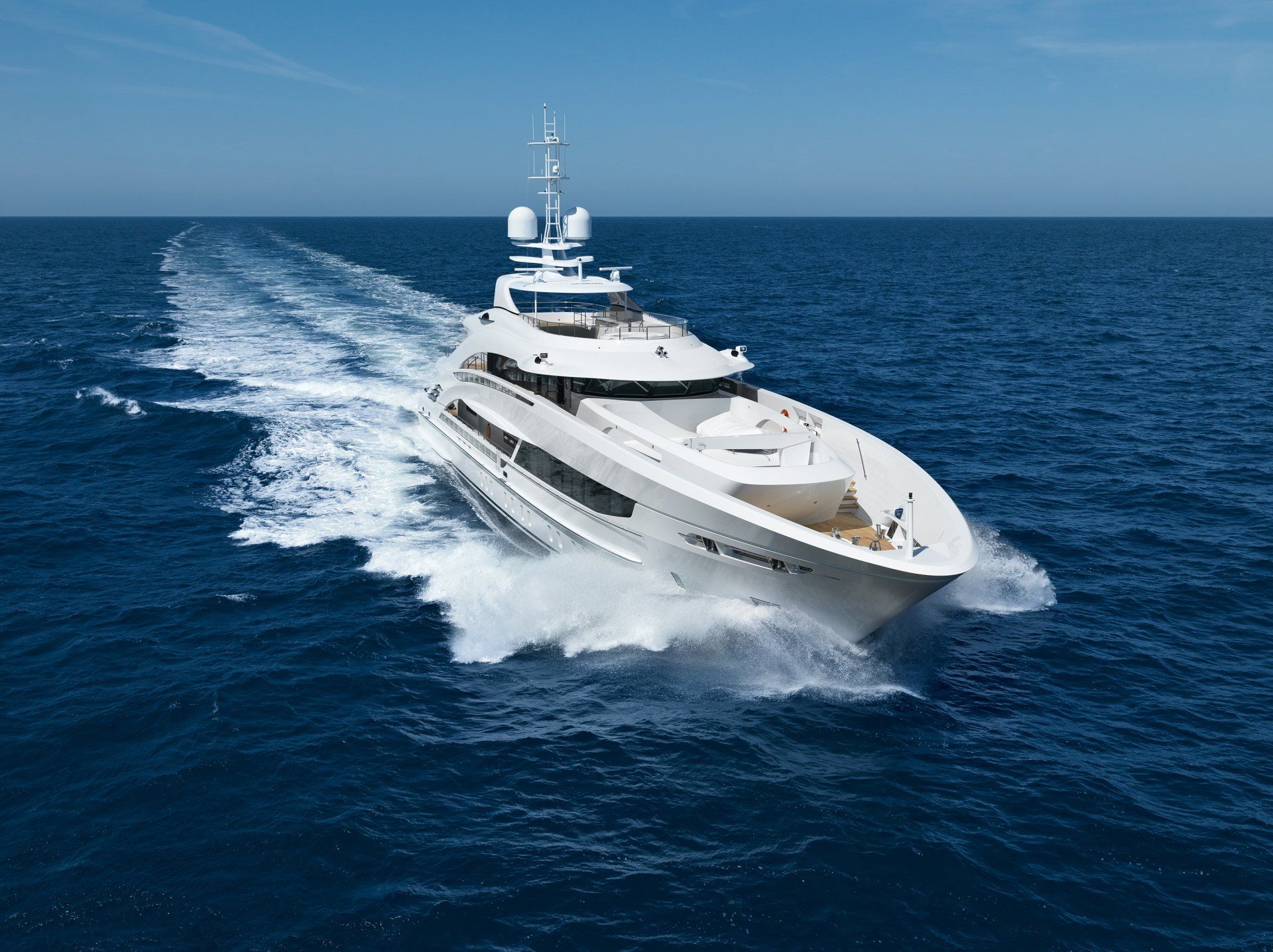 Heesen Yacht 18850 during the sea trials.  ©Dick Holthuis International Yacht Photographer
