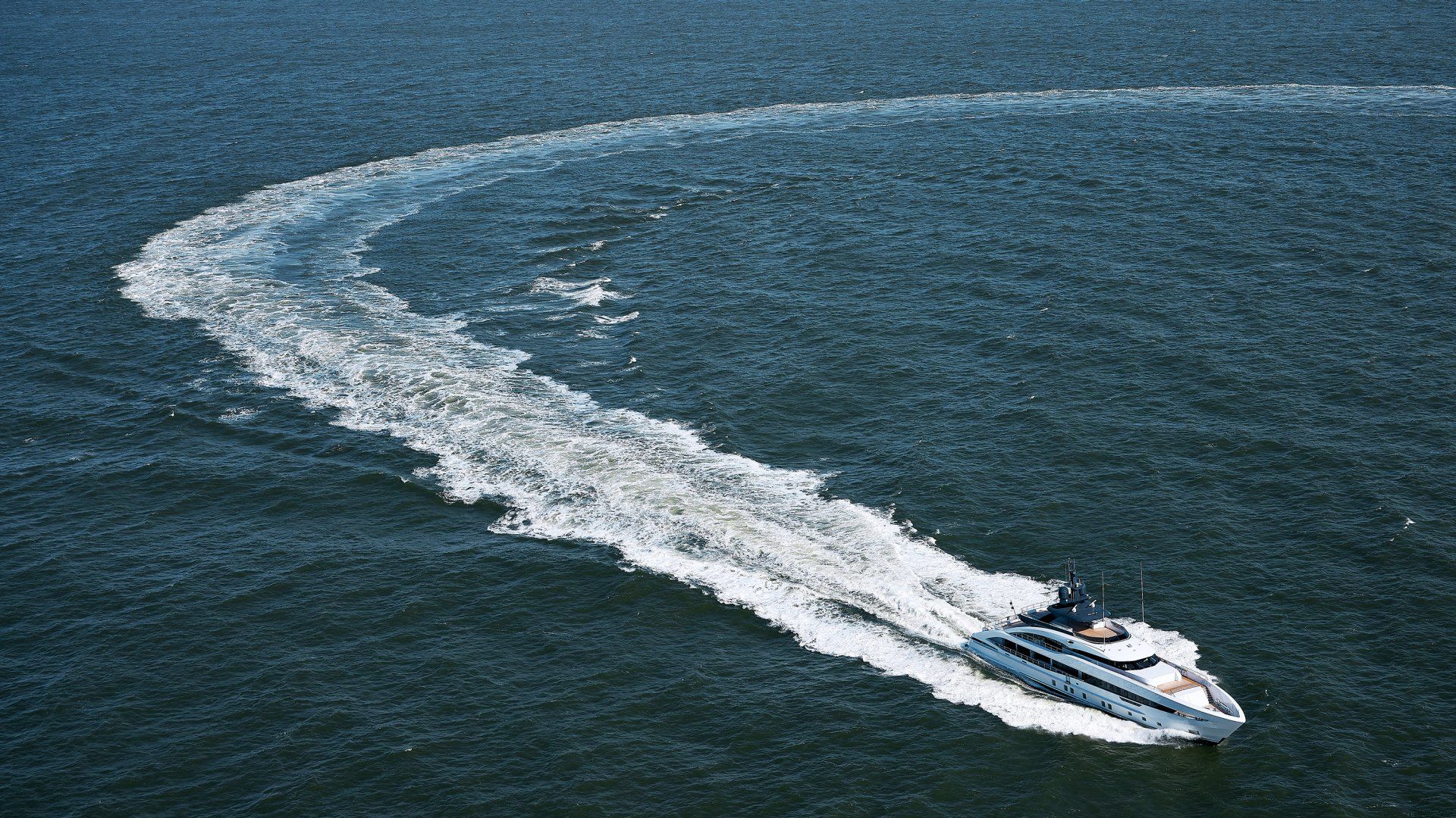 Heesen Yacht 18950 during the sea trials.  ©Dick Holthuis International Yacht Photographer