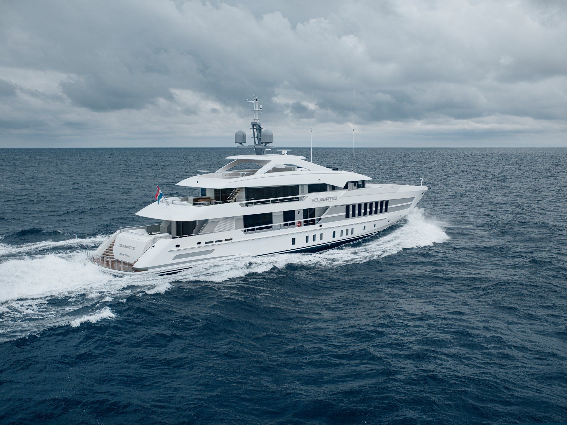 Heesen Yacht 19055 during the sea trials.  ©Dick Holthuis International Yacht Photographer