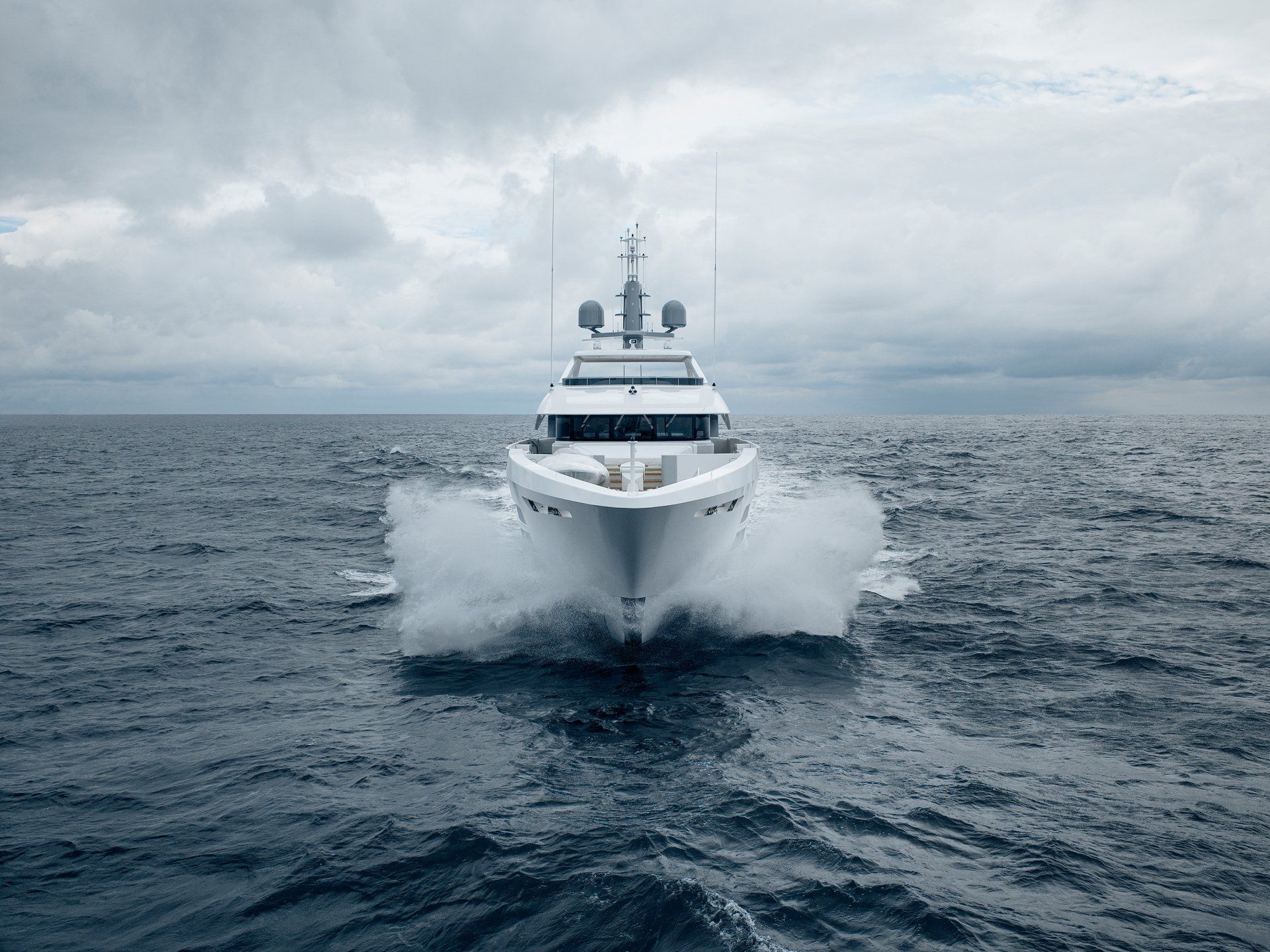 Heesen Yacht 19055 during the sea trials.  ©Dick Holthuis International Yacht Photographer