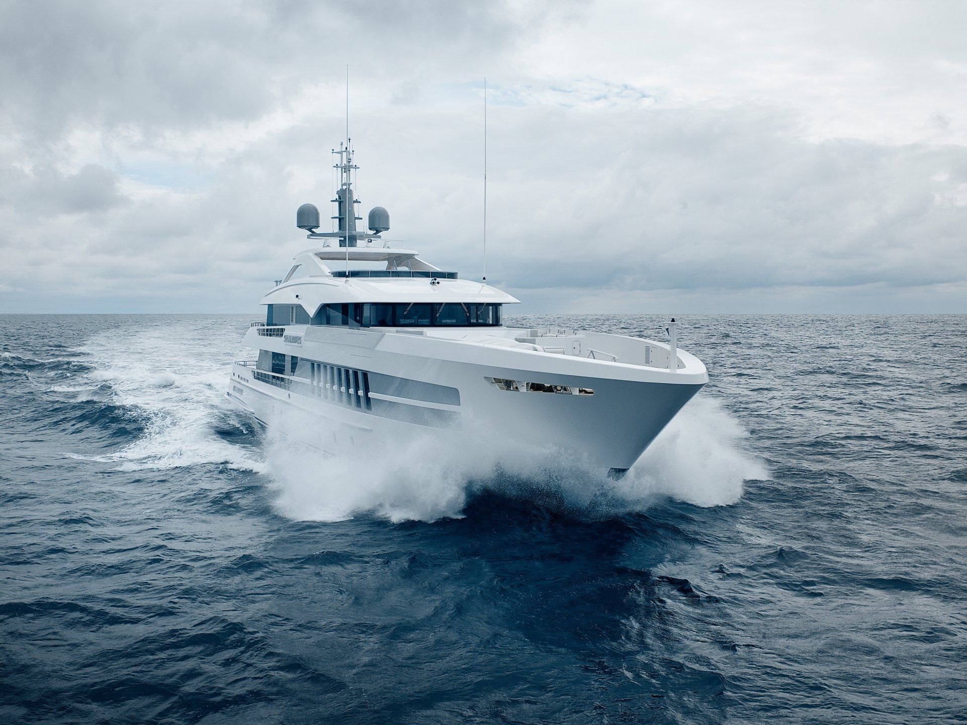 Heesen Yacht 19055 during the sea trials.  ©Dick Holthuis International Yacht Photographer