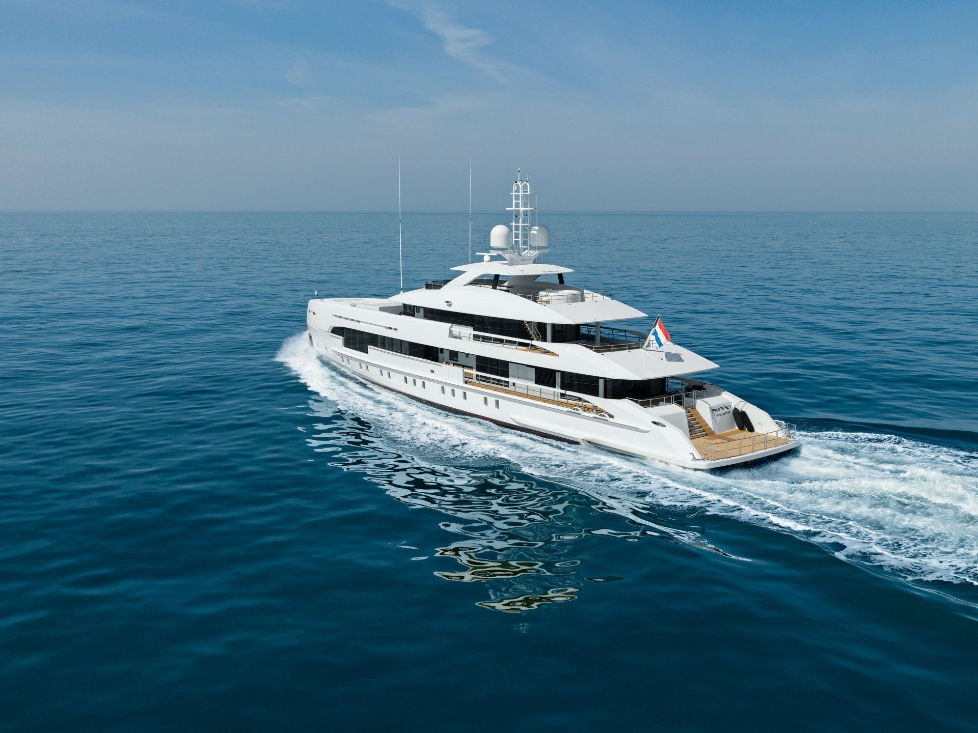 Heesen Yacht 19150 during the sea trials.  ©Dick Holthuis International Yacht Photographer