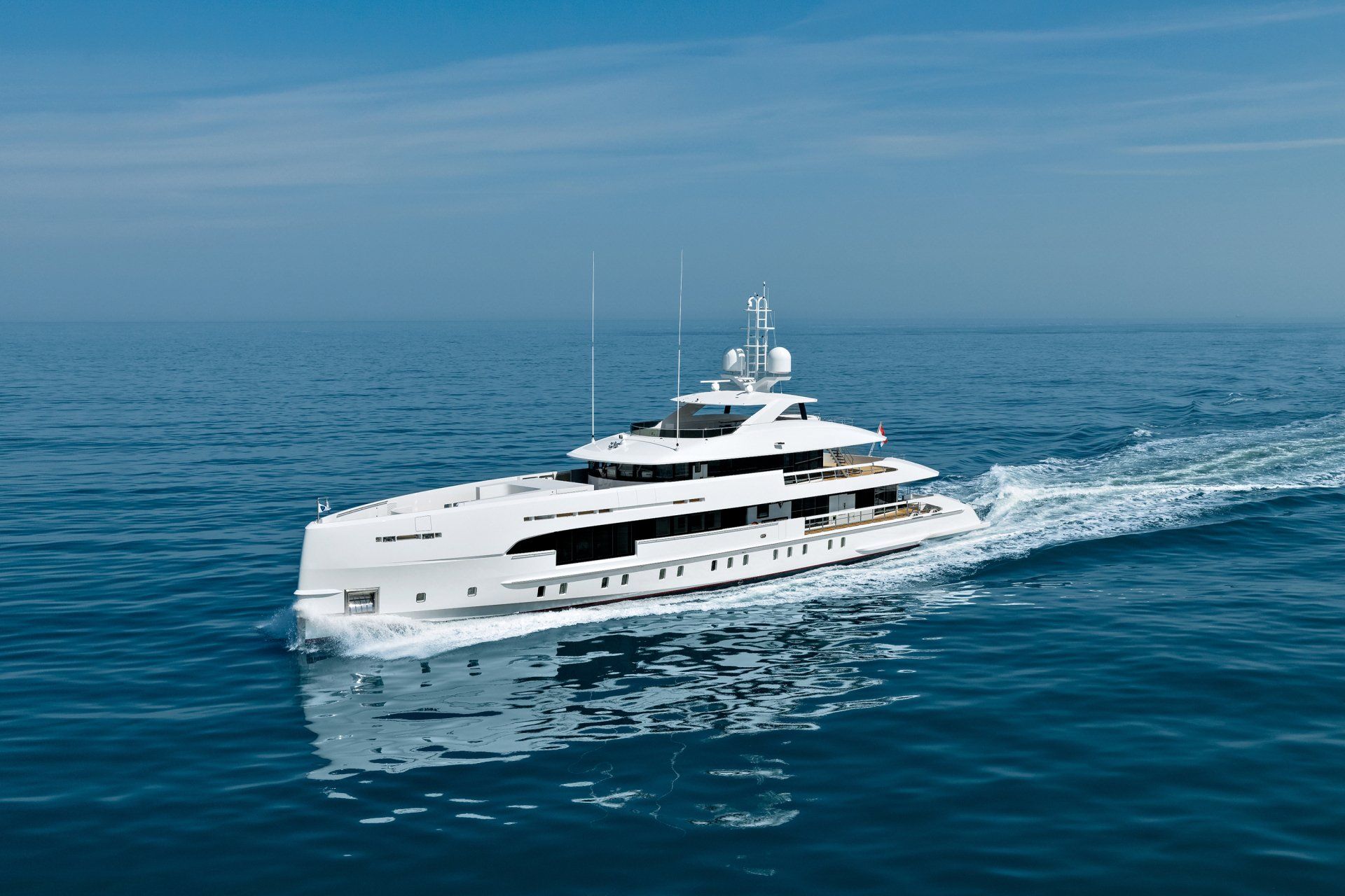Heesen Yacht 19150 during the sea trials.  ©Dick Holthuis International Yacht Photographer