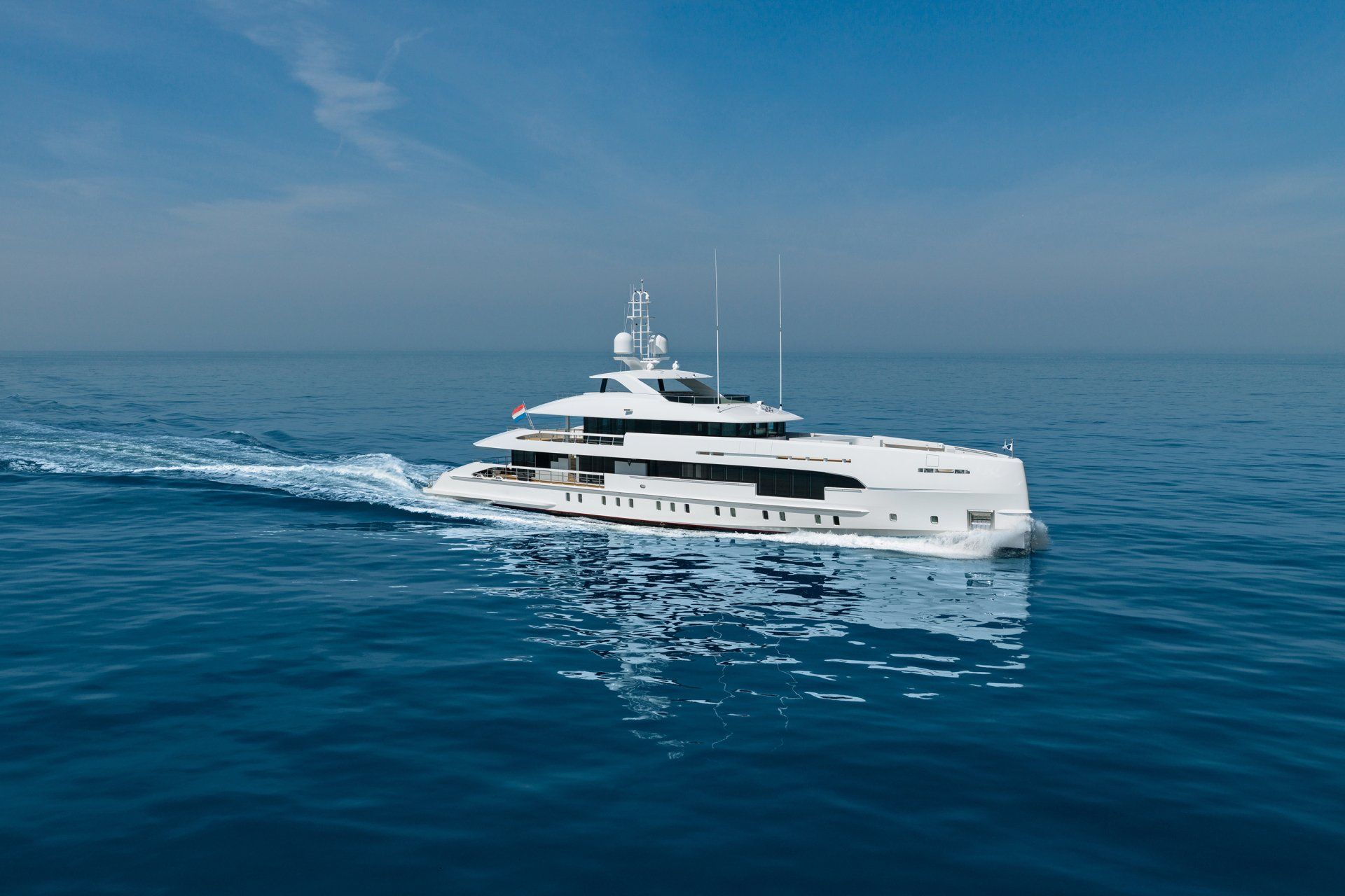 Heesen Yacht 19150 during the sea trials.  ©Dick Holthuis International Yacht Photographer